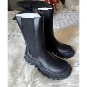 Chase & Chloe Edmund Black Moto Boots - New Size 6